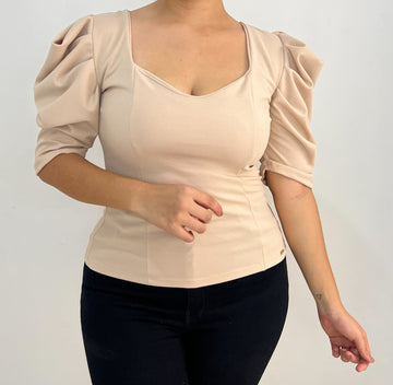 Blusa Manga Corta Globo