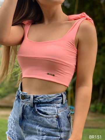 Crop Top Tiras Amarrar
