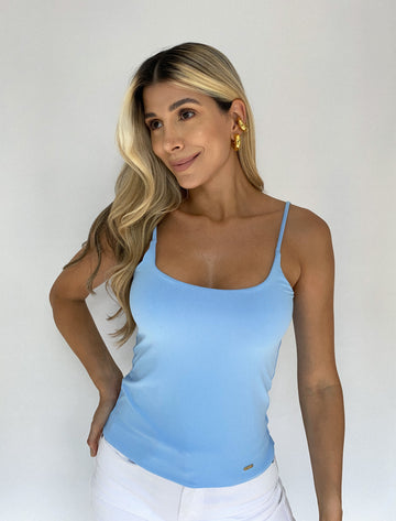 Blusa Licrada Tiras Unicolor