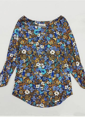 Blusa manga larga estampada