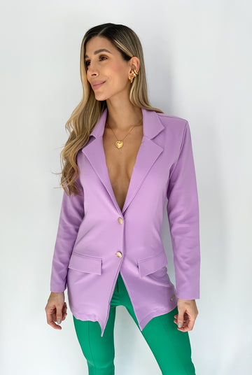 Blazer Manga Larga Solo Fondo Botones