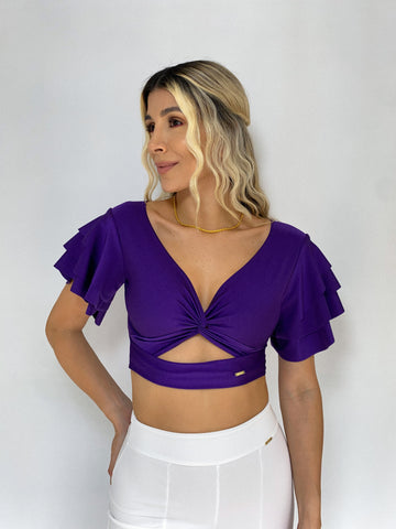 Blusa Manga Bolero Escote Nudo