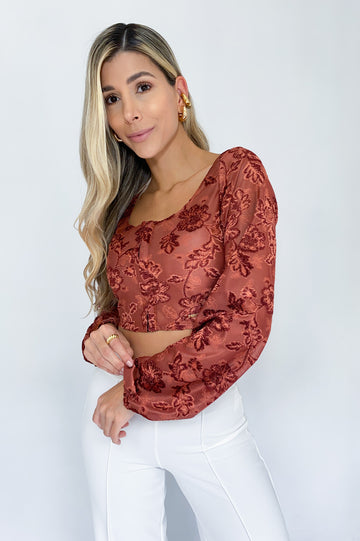 Blusa Manga Bombacha Con Gafete