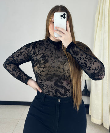 Blusa Manga Larga Mayatex Estampada