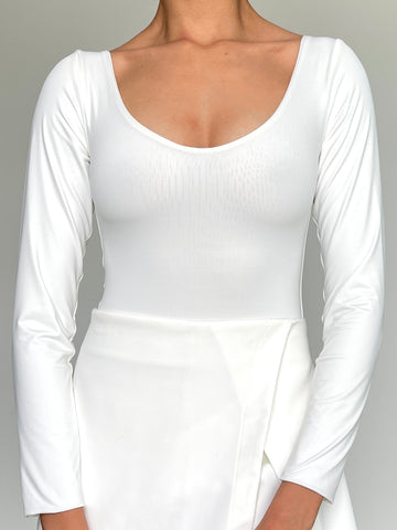 Body Manga Larga Cuello Redondo