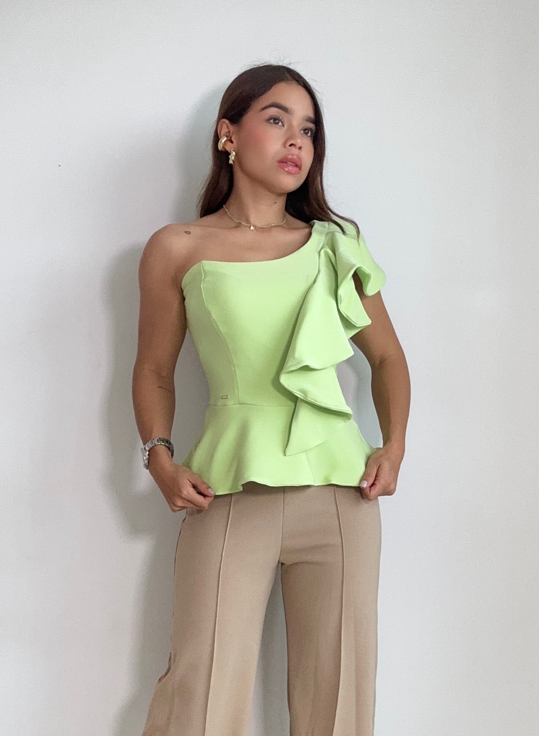 Blusa Asimetrica Bolero Lateral Cintura