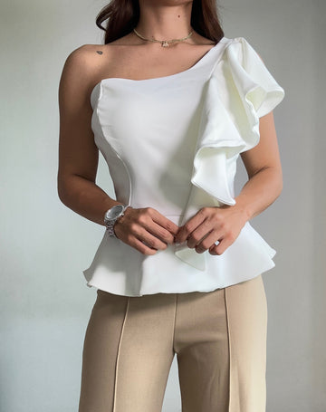 Blusa Asimetrica Bolero Lateral Cintura