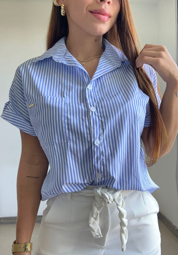 Camisa Dama Manga Corta Estampado