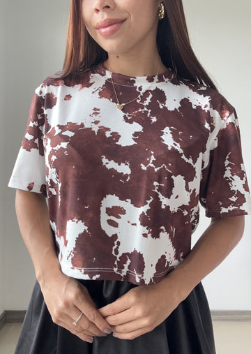 Blusa Manga Corta Estampada