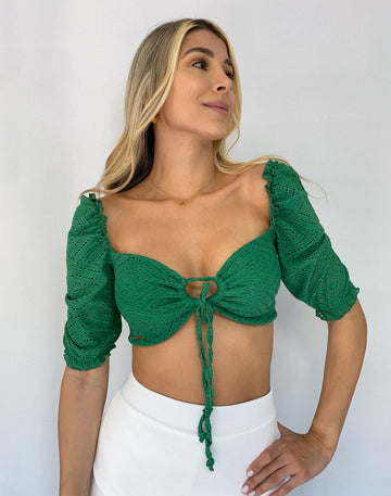 Blusa Corta Manga 3/4 Hojalillo