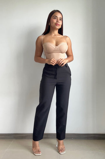 Pantalon 3/4 Bolsillos Pinzas Traseras