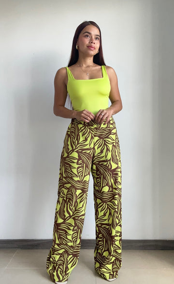 Pantalon Bota Recta Resorte En Cintura
