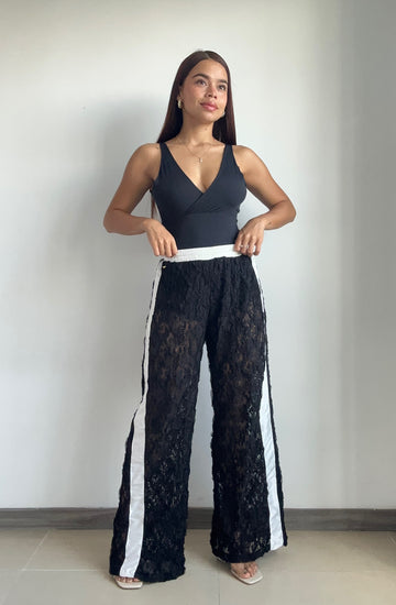 Pantalon Encaje Flores