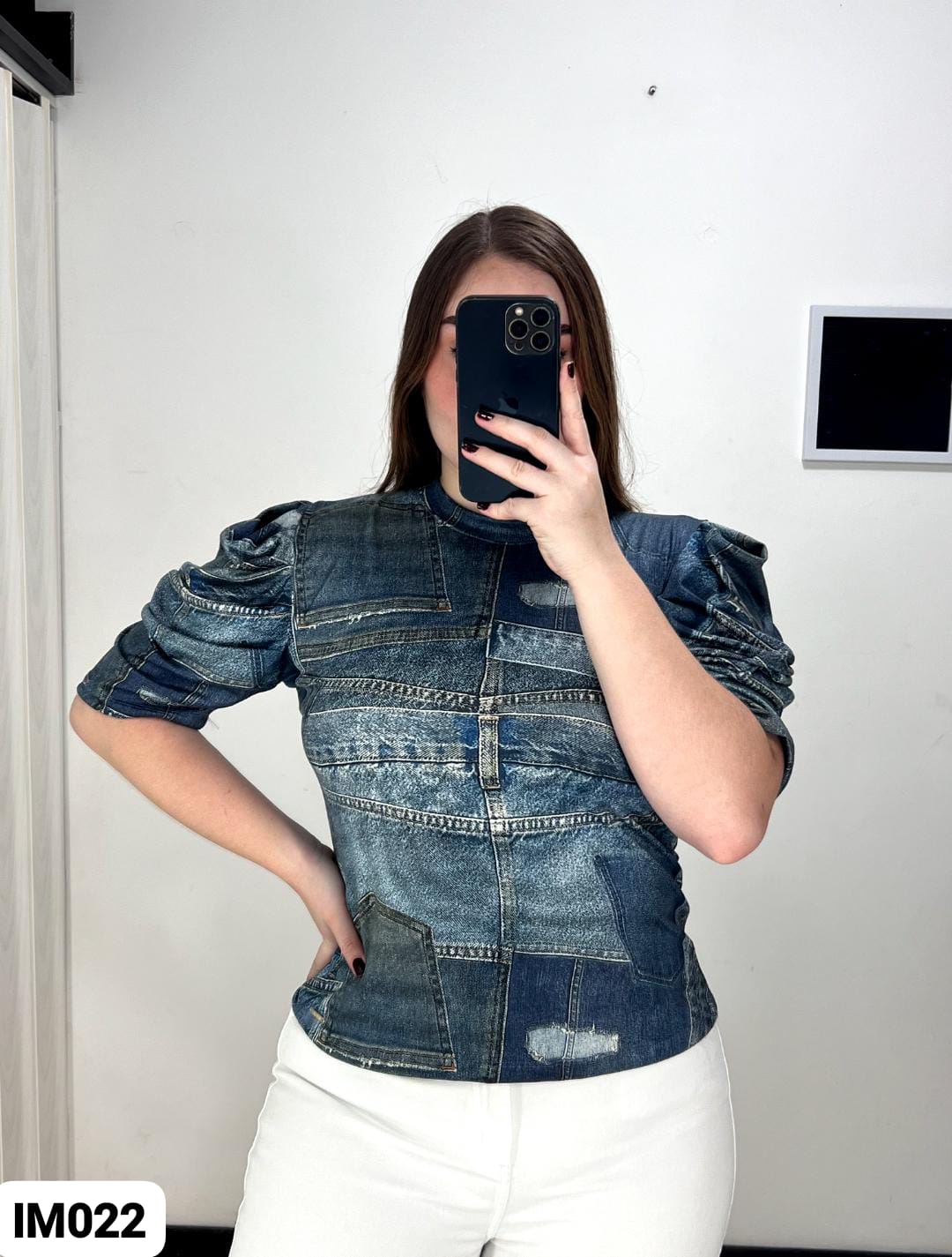 Blusa cuello redondo prenses