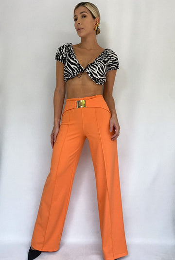 Pantalon Fajon Ancho Hebilla Enganche