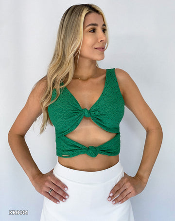 Blusa Manga Sisa Escote Nudos