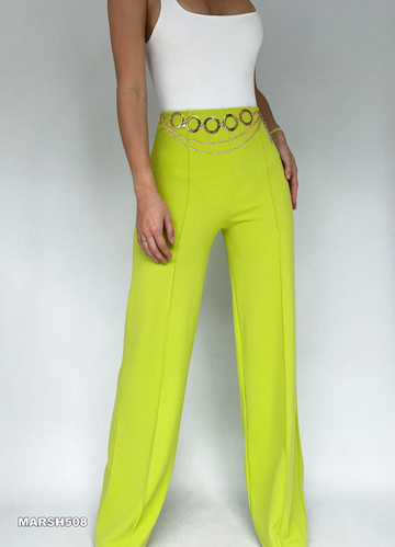 Pantalon Correa Tiro Alto Crepe