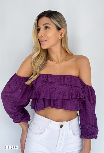 Blusa Manga Larga Bolero Ojalillo