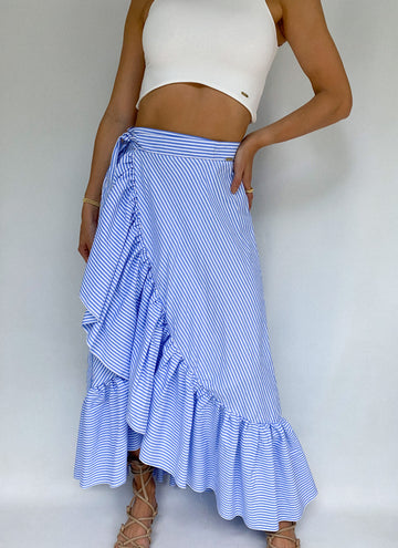 Falda Larga Rayas Bolero Cruzado