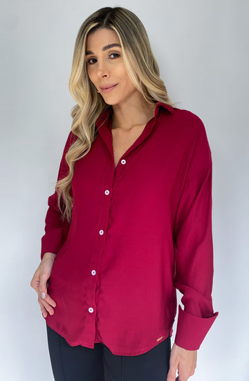 Camisera Lisa Manga Larga Unicolor