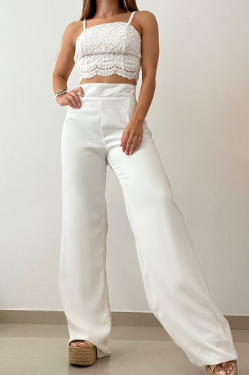 Conjunto pantalón crop top bipiure