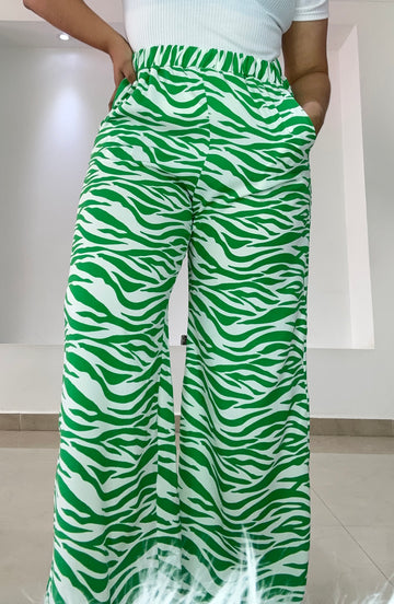 Pantalon Bota Ancha Estampado Plus