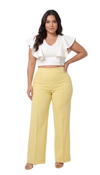 Pantalon Tiro Alto Scuba Lisa Plus