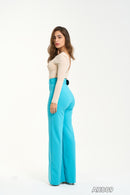 Pantalon Con Cierre Y Cinturon