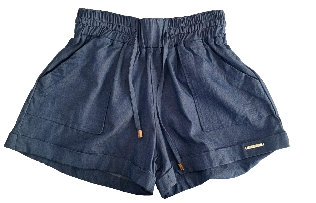 Short Tencel Bolsillos Cordon Pretina