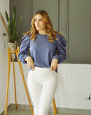 Blusa Manga Larga Bombacha