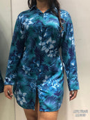 Vestido Bluson Estampado Plus