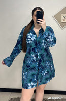 Vestido Bluson Estampado Plus