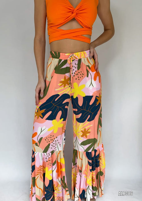 Pantalon Bota Ancha Estampado