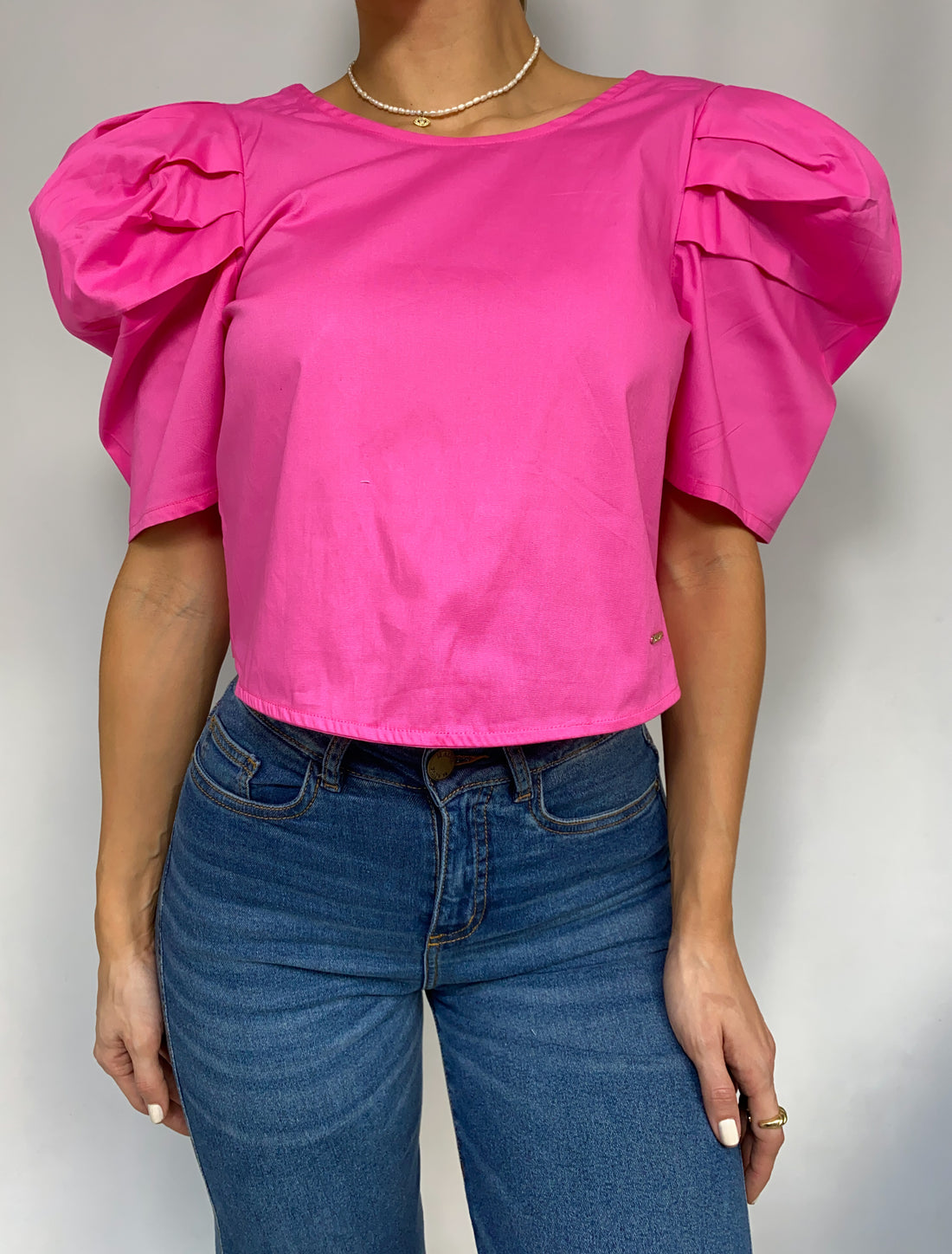 Blusa Manga Corta Bombacha Amarrar Atrás