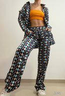 Conjunto Pantalon Camisera Estampado
