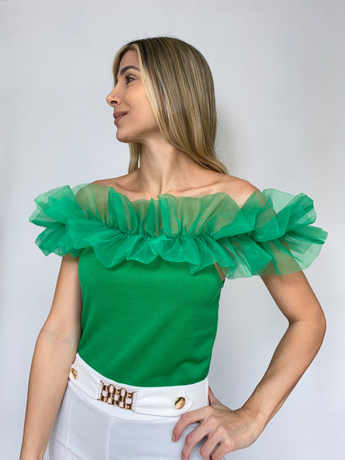 Blusa Estraple Con Velo