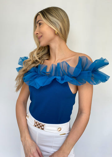 Blusa Estraple Con Velo