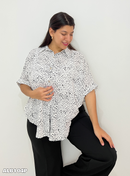 Camisera Manga Corta Estampada Botones