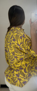 Camisera Manga Corta Estampada Botones