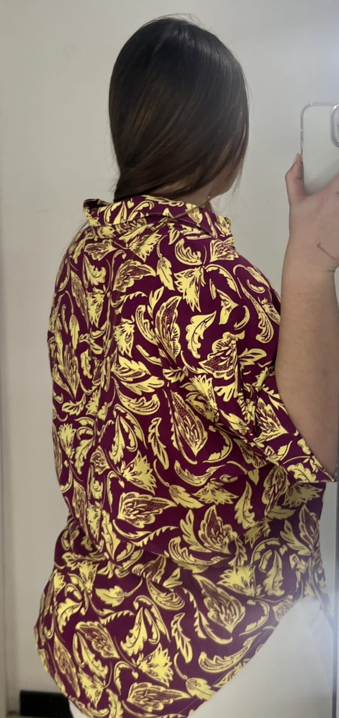 Camisera Manga Corta Estampada Botones