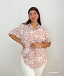 Camisera Manga Corta Estampada Botones