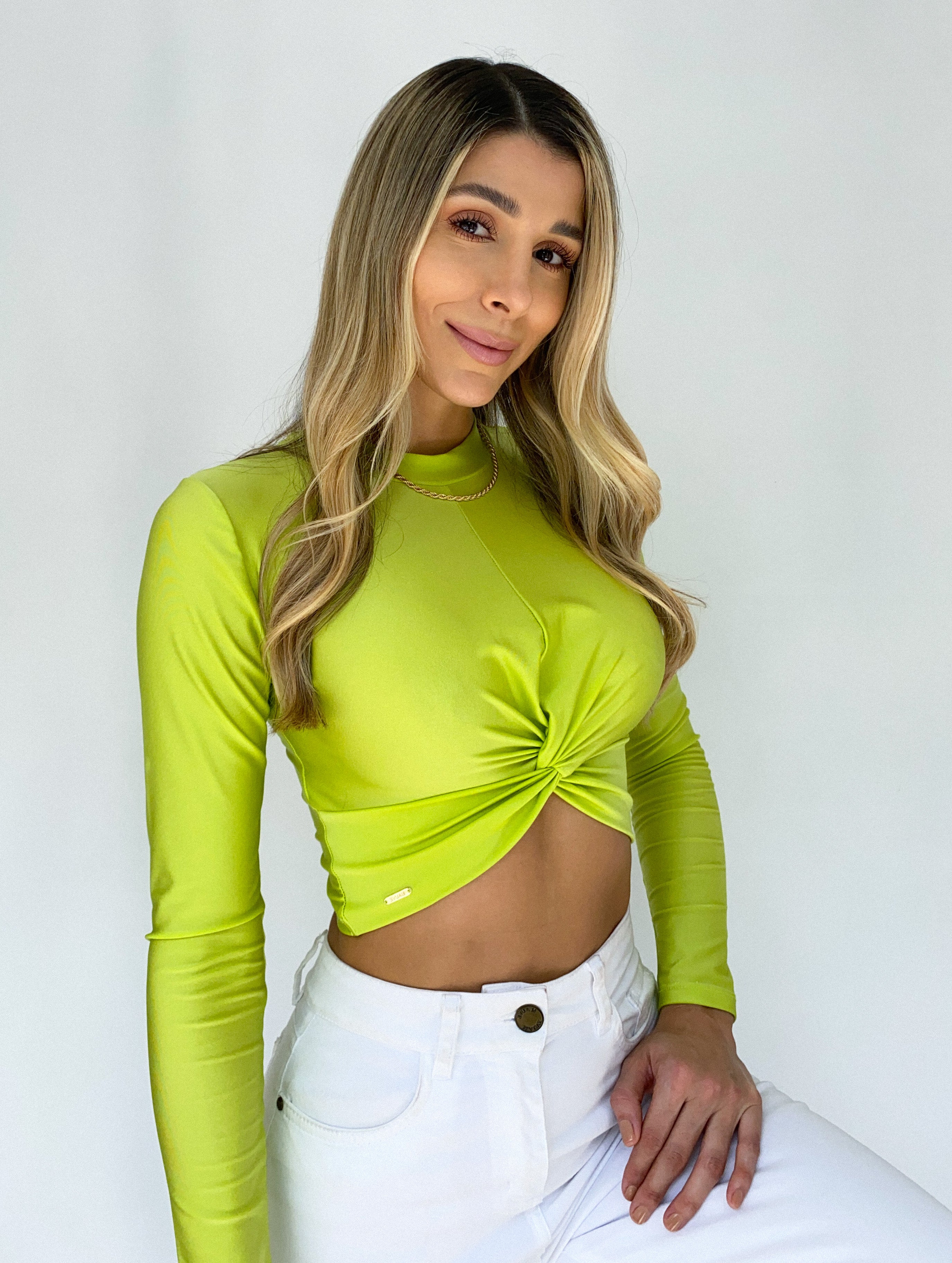 Blusa Manga Larga Cruzada