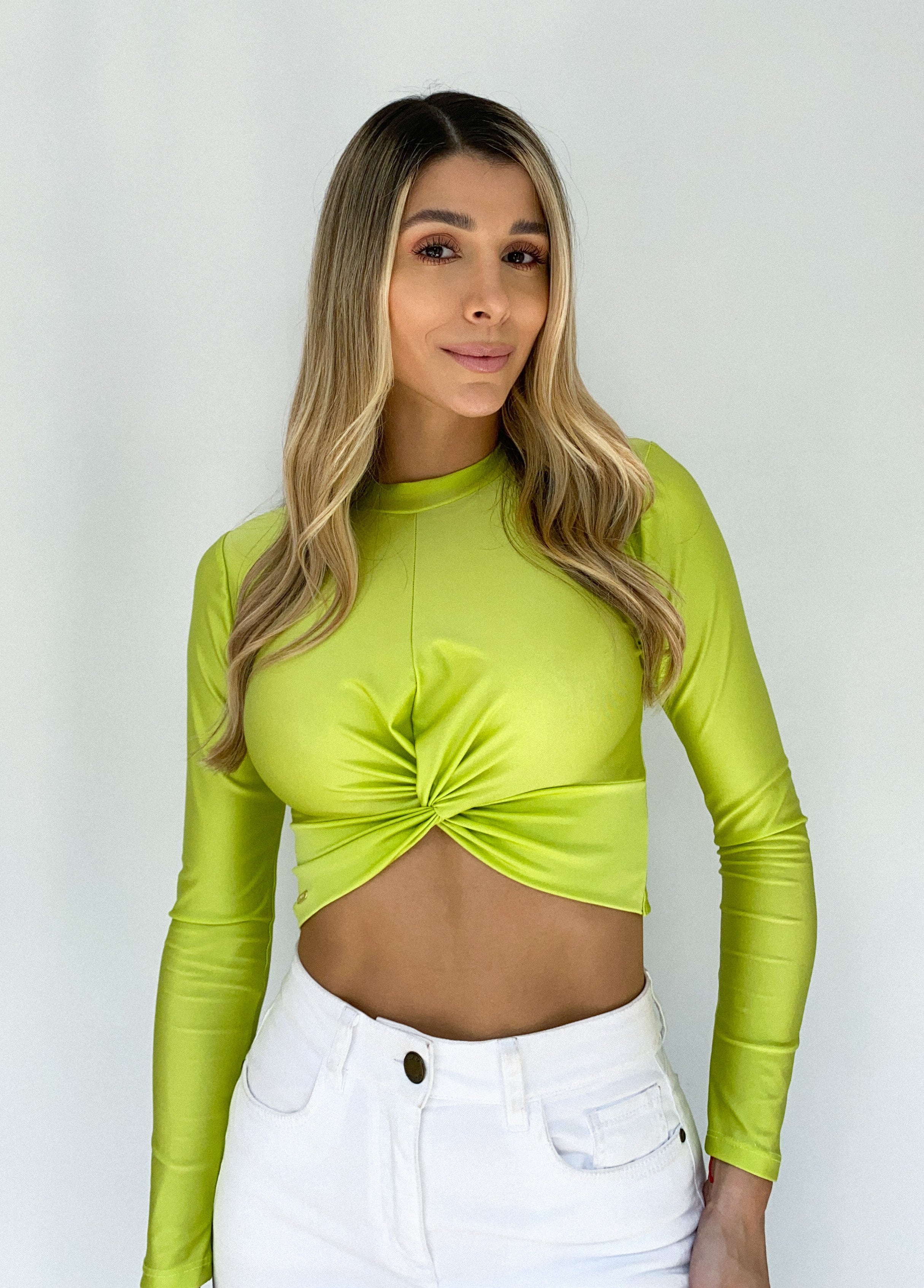 Blusa Manga Larga Cruzada