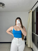 Blusa Corta Tiras Cordon Resorte