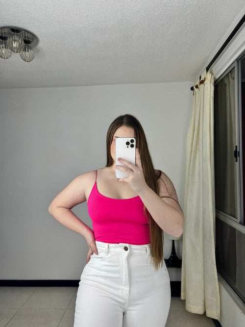 Blusa Corta Tiras Cordon Resorte