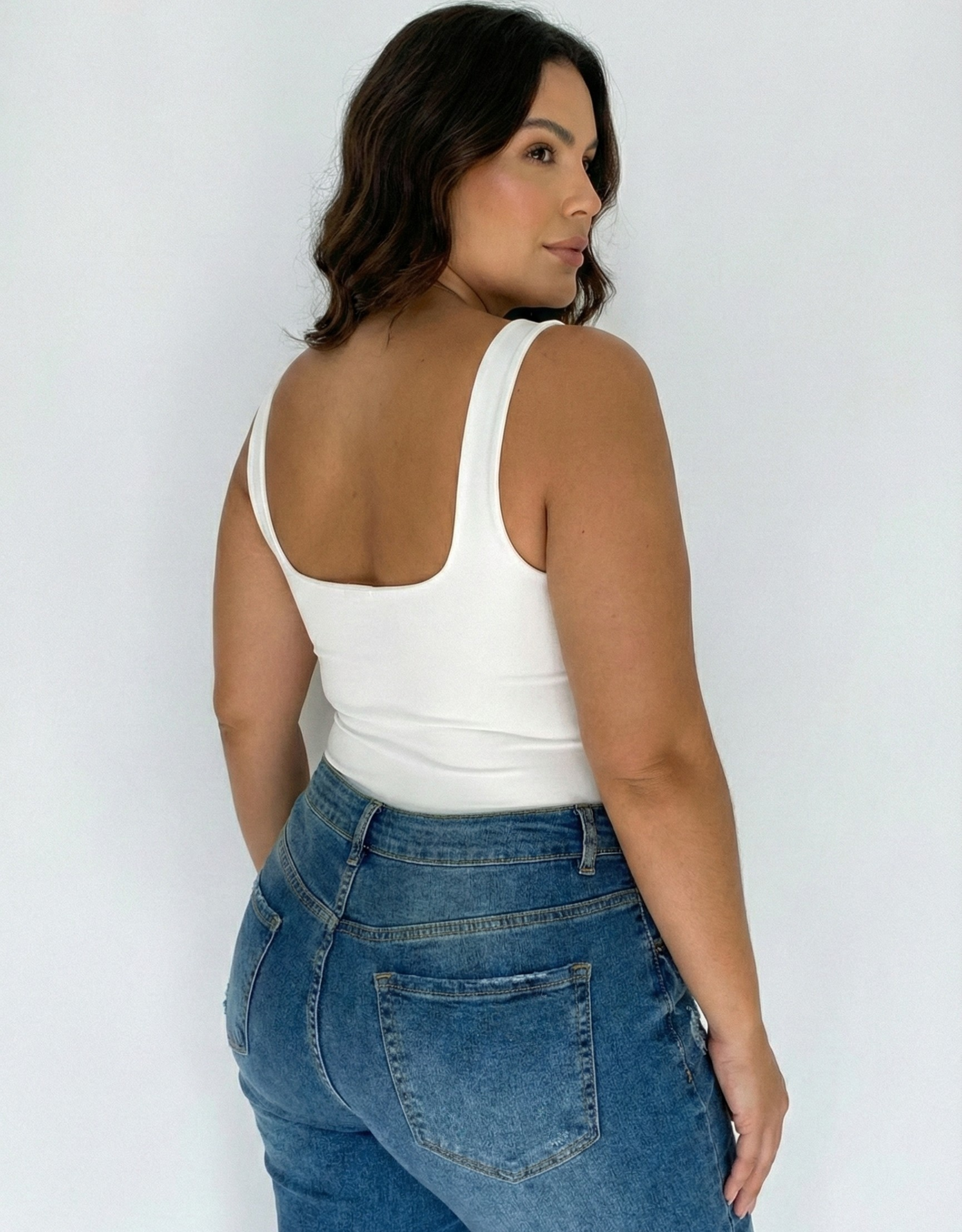 Body Manga Sisa Escote Cuadrado Amorela