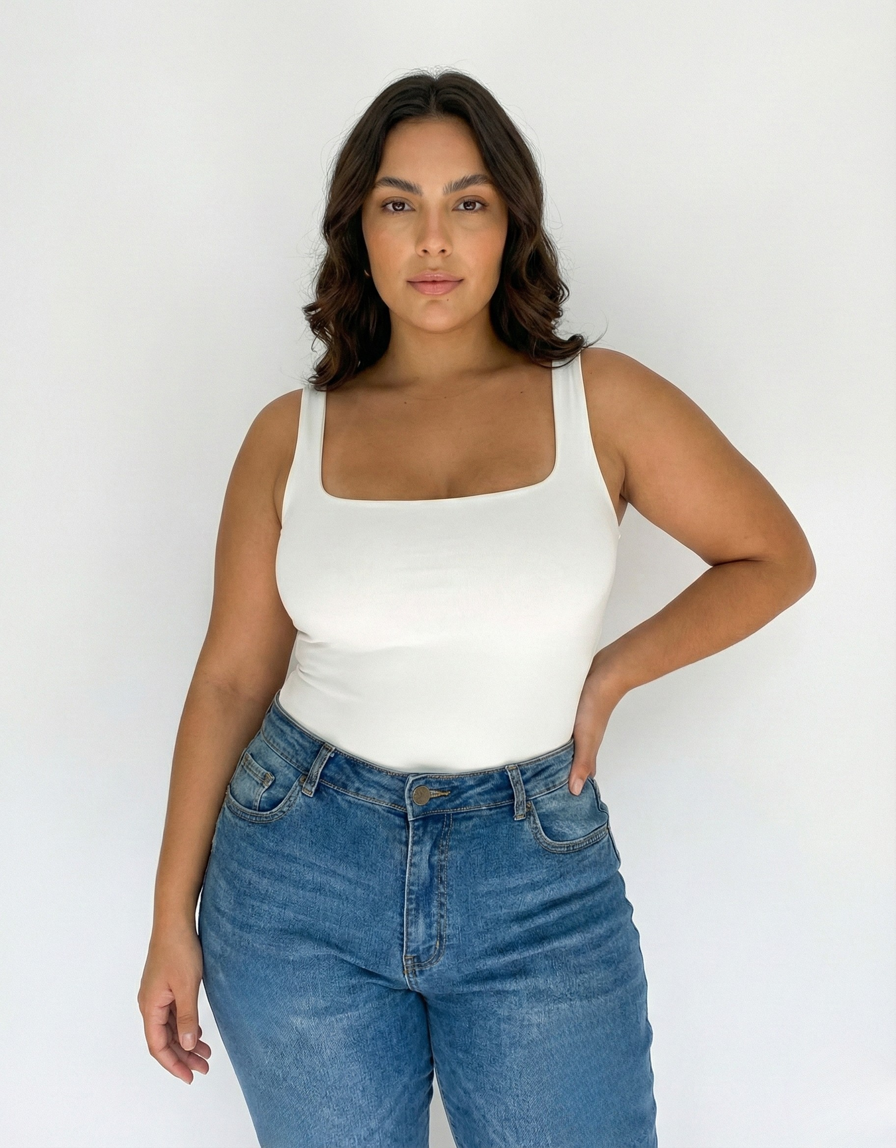 Body Manga Sisa Escote Cuadrado Amorela