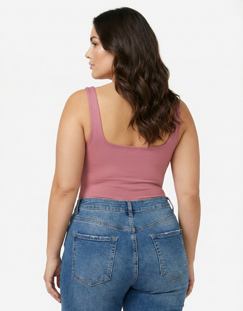 Body Manga Sisa Escote Cuadrado Amorela