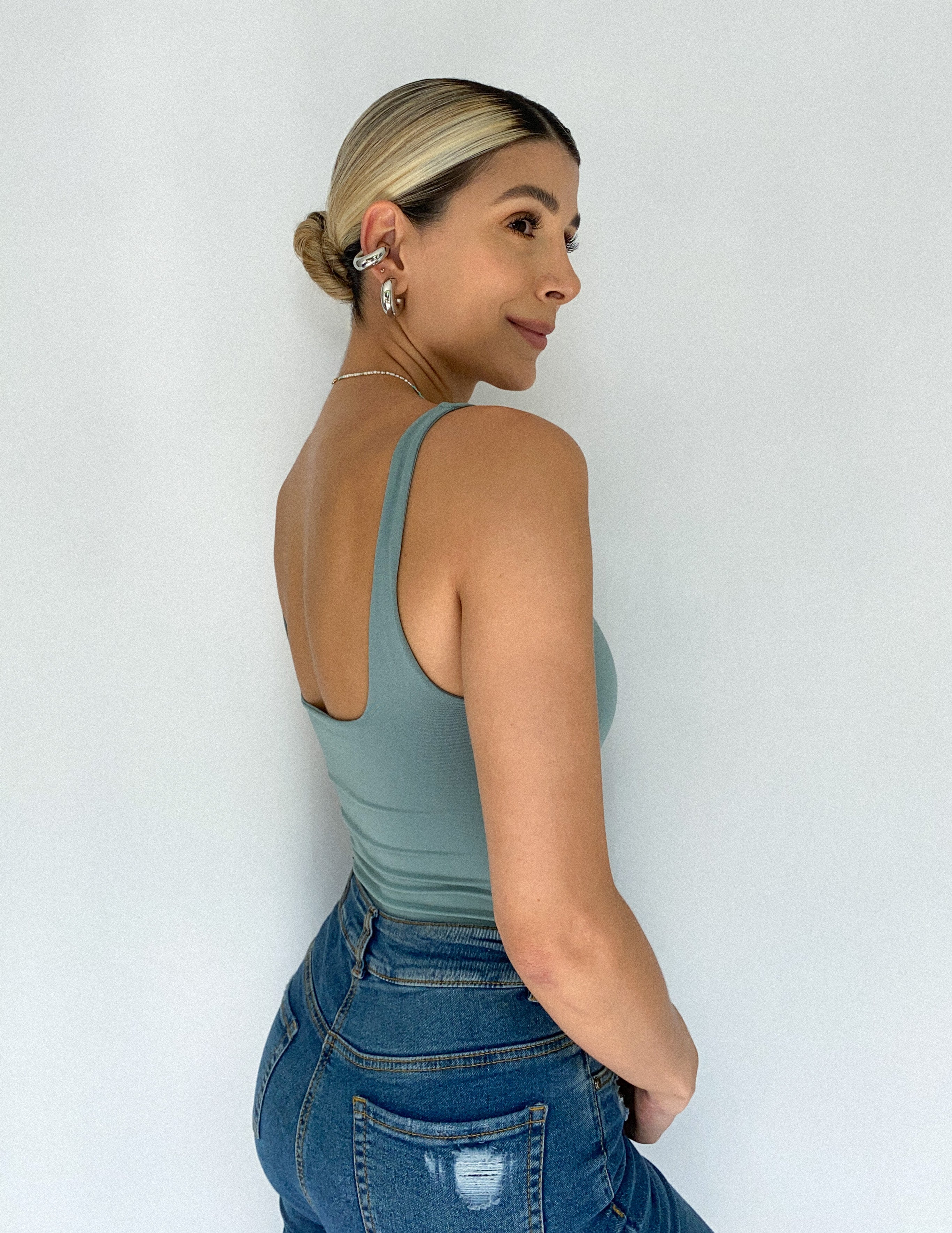 Body Manga Sisa Escote Cuadrado Amorela