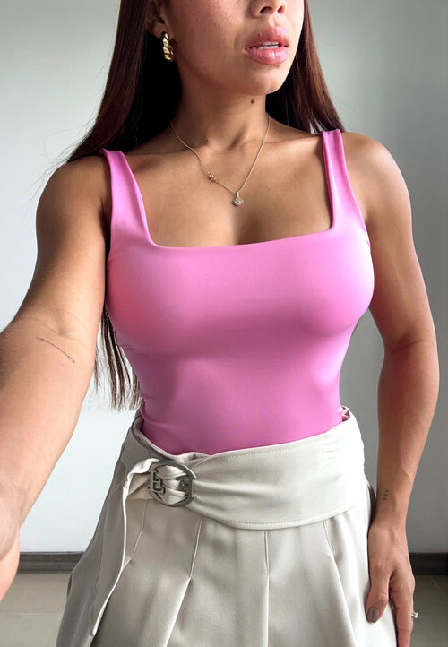 Body Manga Sisa Escote Cuadrado Amorela
